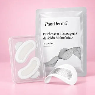 10 parches con microagujas de ácido hialurónico