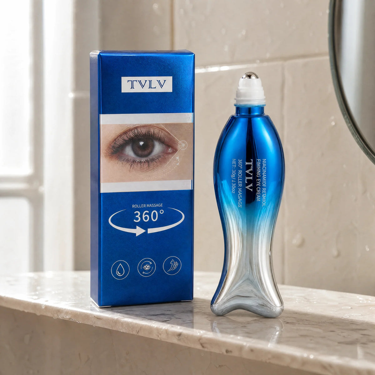 Sérum Retinol Anti-Ojeras con Aplicador Masajeador – en el baño