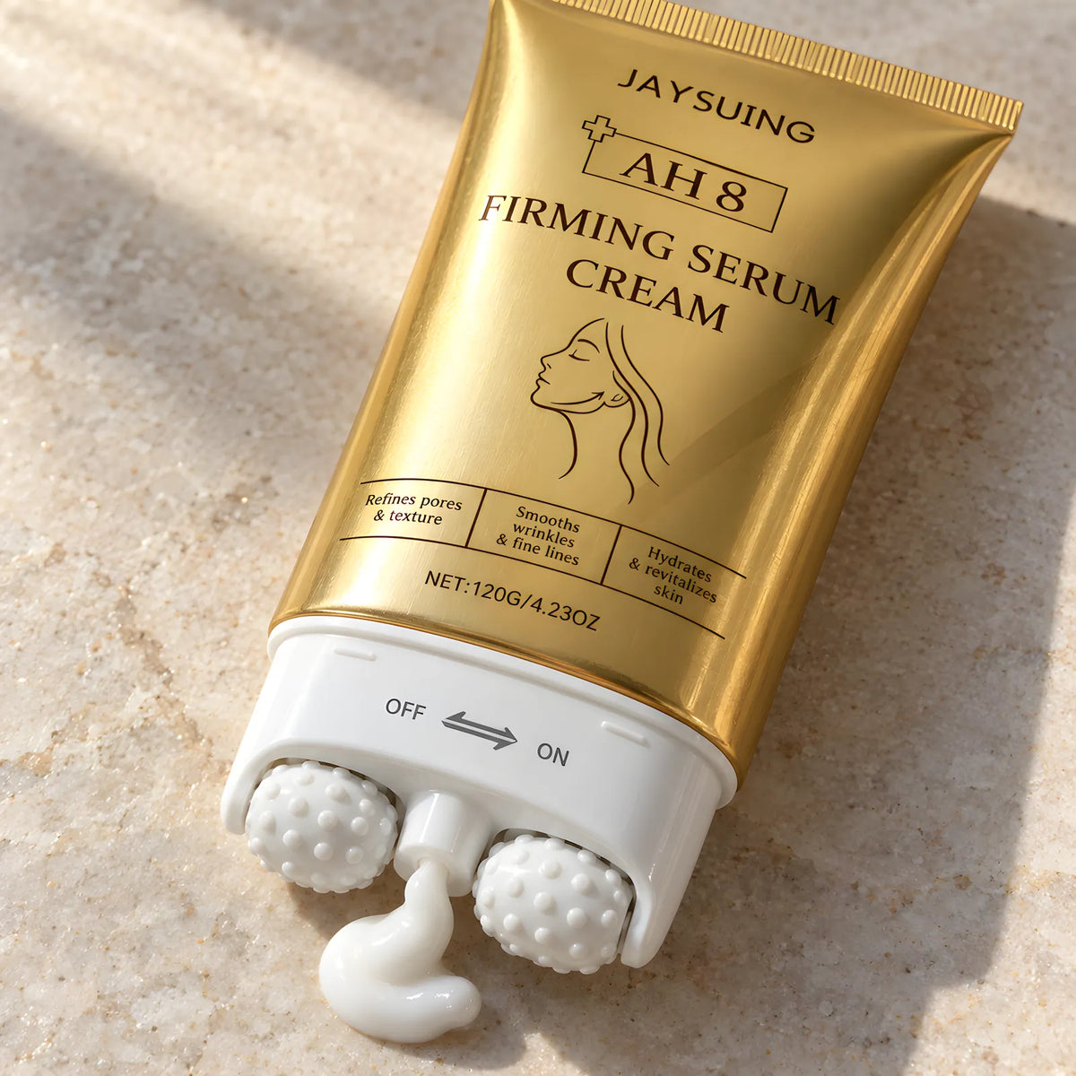 Roll-on Reafirmante de Cuello y Rostro 3D · Jaysuing – textura en detalle